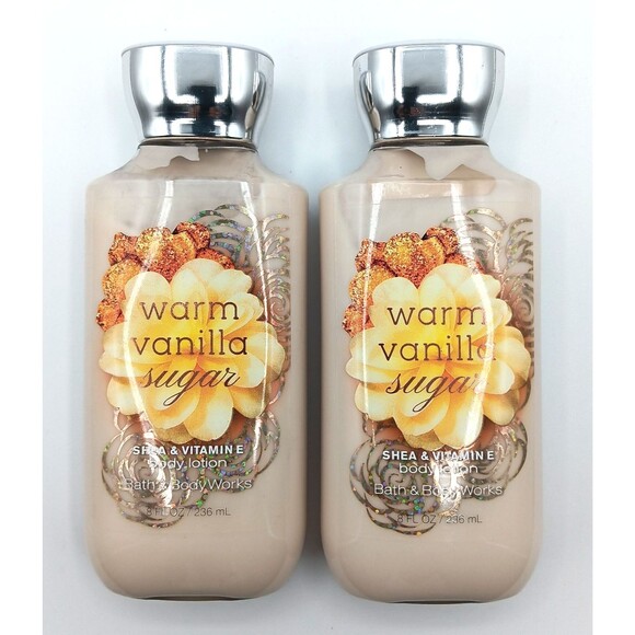 Bath & Body Works Warm Vanilla Sugar Moisture Lotion Shea Butter /Vit E 8oz 2pk - Picture 1 of 4
